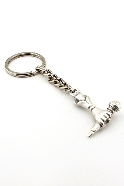 Solfera Rap Music Hand Holding Microphone Diss Metal Keychain Kc227