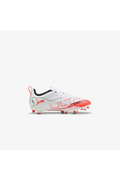 Puma Ultra 5 Play Fg/Ag Çocuk Beyaz Çim Saha Kramponu