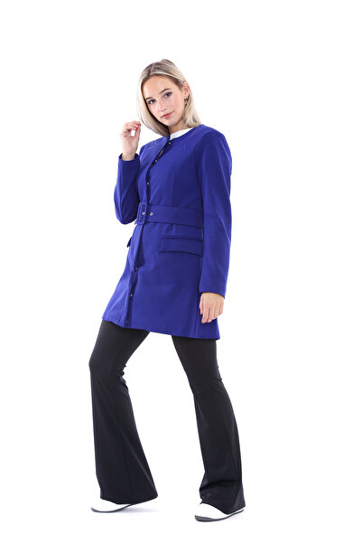 Sense Μακρύ μπουφάν από ατσάλι |   Ckt32183 Σαξ