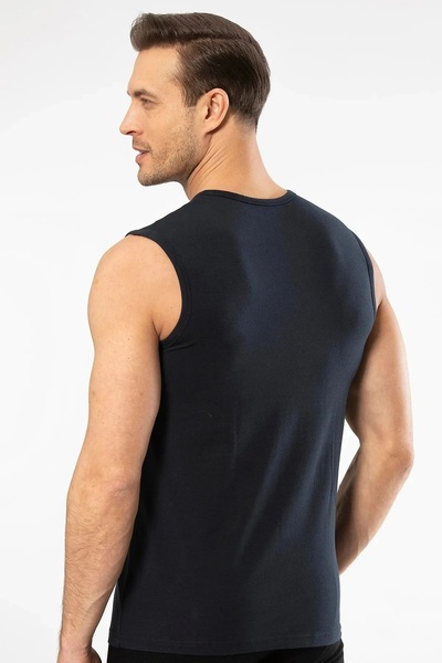 Cacharel 2 Pieces Men's Sports Tank Top with Zero Sleeve and Zero Collar, 95% Cotton, 5% Elastane