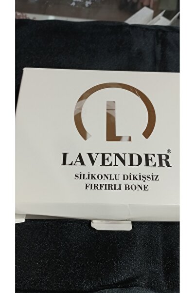 LAVENDER SİYAH SLİKONLU DİKİŞSİZ FIRFIRLI BONE