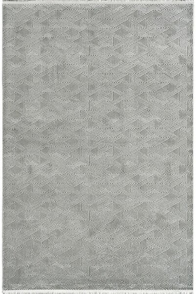 Royal Halı Arles FJ03B Gri Akrilik Yumuşak Dokulu Modern Çizgili Halı
