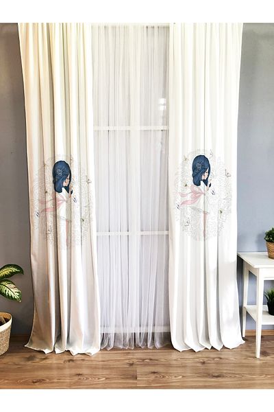 Lolla Evmila Children's Room Patterned Background Curtain