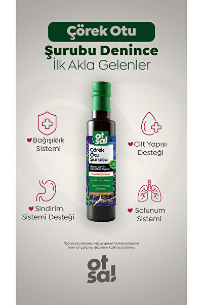 Otsa Çörek Otu Şurubu, Çörek Otu Ekstresi Ve Propolis Içeren Besleyici Karışım 350g