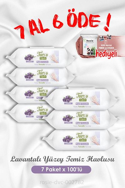 Baby Turco 100Pcs Consumer Cleaning Towels Lavender Surface Buy 7 Pay 6 and Rosie