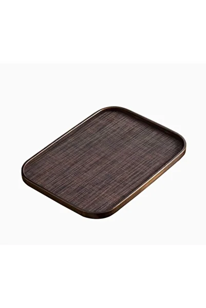 YDGR Set of 2 Bamboo Rectangular Non-Slip Presentation Trays – 40X30 cm & 33X22 cm for Tea, Coffee and Food
