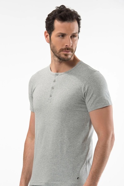 Cacharel Tricou cu mânecă scurtă, cu nasturi, 95% bumbac, 5% elastan