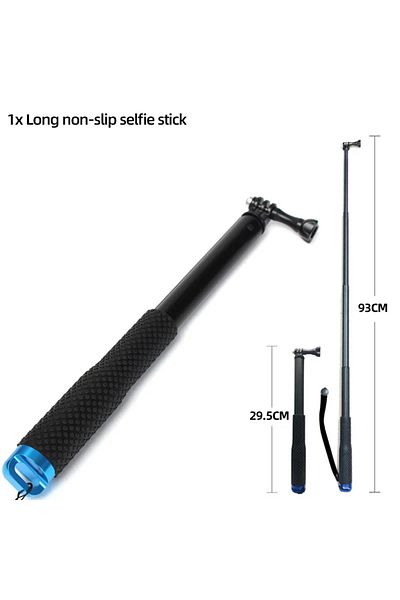 EXSKOF Green Color Selfie Stick Aluminum Alloy Adjustable Monopod Extension Rod For Gopro Hero 13 12 11 10