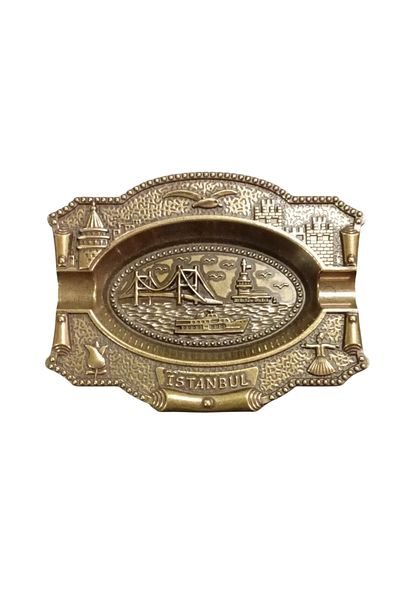 Sena 4 Pieces Istanbul Oval Metal Ashtray (107-4)
