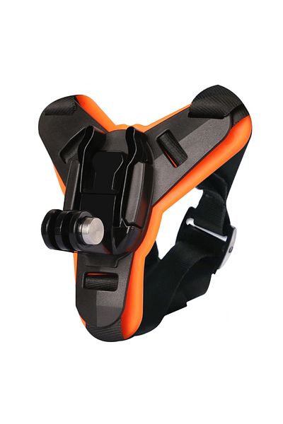 HONGDAK Orange Motorcycle Helmet Chin Mount for GoPro 11 10 9 8 7 6 Action Sports Camera Holder Motorcycle S