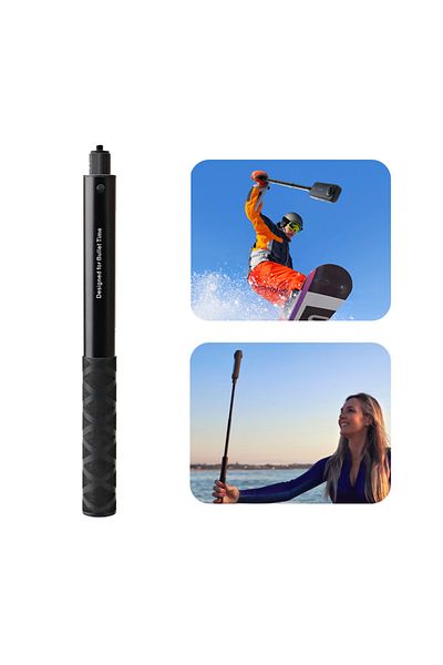 Choice black color Universal Selfie Stick Bullet Time Handheld Tripod Invisible Selfie Stick for Insta360 O