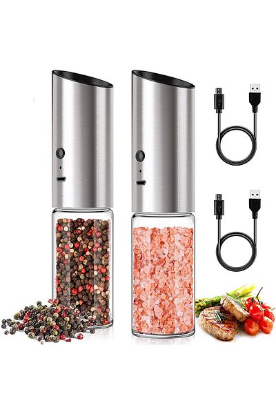 Choice 1set Electric Salt And Pepper Grinder Set Usb Rechargeable Eletric Pepper Mill Shakers Automatic Spi