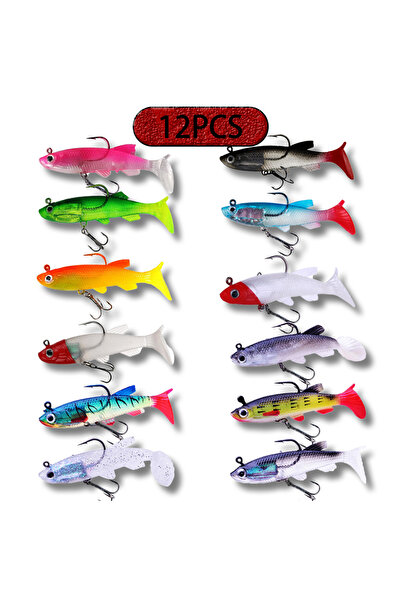 Choice 12 قطعة 12 قطعة 14 جرام طعم سيليكون طُعم ناعم لصيد الأسماك أدوات إغراء...