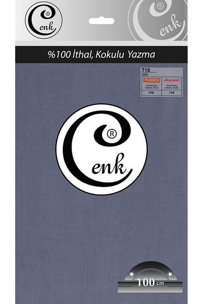 Cenk Μονόχρωμη τσάντα 100 cm Writing - 0301 - 715-γκρι