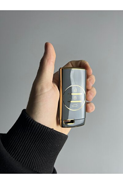 Chery Θήκη Tiggo 7 Plus Nano Silicone 3 κουμπιά γκρι