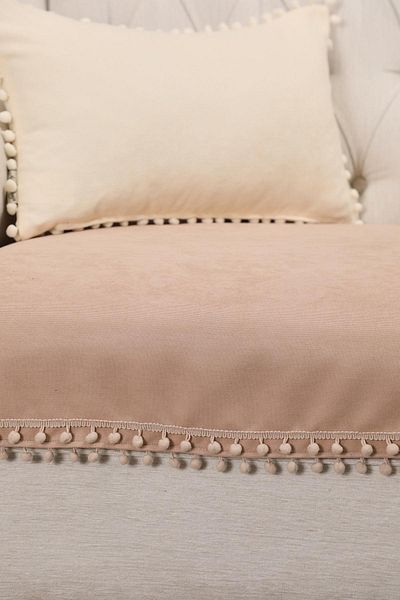 Aisha's Design Pom-Pom Armchair Cover 90X75 Cm,Ko-33T