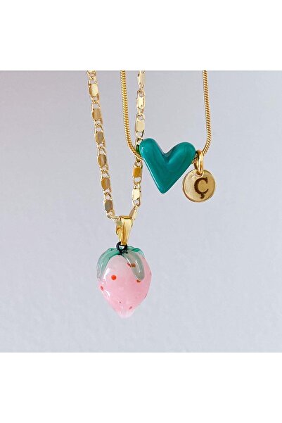 Venus Design Çilek-kalp Kolye Seti