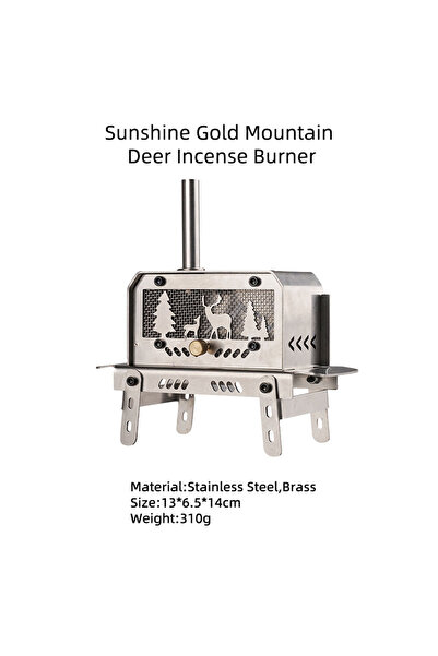 Choice موقد حطب صغير فضي اللون من WELLHIKE للتخييم في الهواء الطلق والسفر وال...