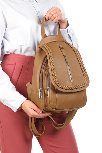 By Hakan GK66 RUCSAC DE FEMEIE POTRIVIT PENTRU UTILIZARE ZILNICĂ GEANT DE ACOPERIRE CU MOTIF DE TRICOTAT NISIP
