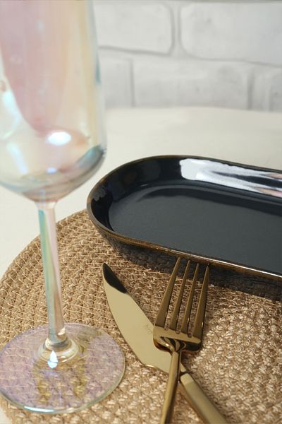 Keramika 26 Cm Emerald Noyan Boat Plate - 2 Pieces