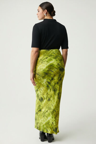 GRIMELANGE Lilibeth Women's Patterned Long Lace Belt Patterned Skirt