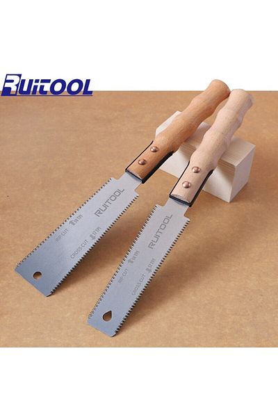 Choice 1pc Big Head Saw 1pc Japanese Saw 6 Inch Double Side Hand Pull Saw 14&17tpi Sk-5 Steel Flexible Blad