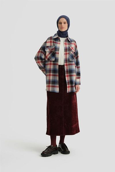 Armine Lumberjack Shirt with Flap Pocket Ort3637 Red