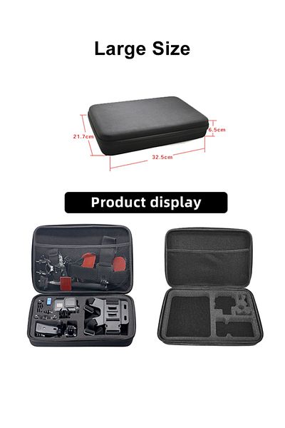 EXSKOF Large Size Carrying Case Storage Bag Travel Carry Box For Gopro Hero 12 11 10 9 8 7 6 5 SJCAM AKASO