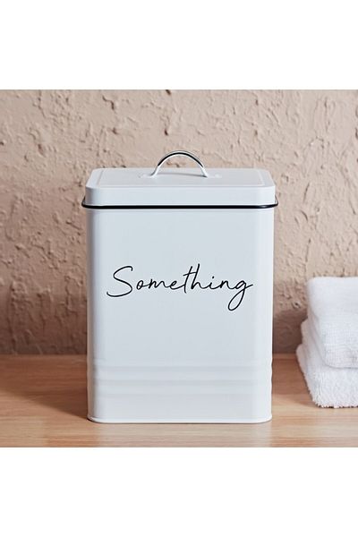 Home Box صندوق تخزين مسحوق الغسيل العتيق مع غطاء ومغرفة 18 × 15.5 × 25.5 سم