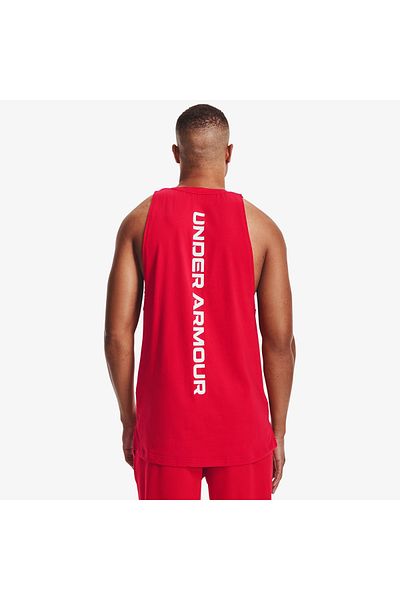 Under Armour Tricou roșu de antrenament pentru bărbați Baseline Cotton