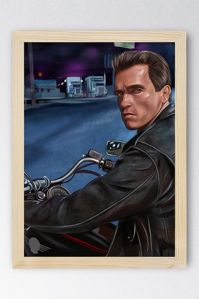 Saturn Pictură înrămată Terminator Arnold Schwarzenegger - Pictură poster film Terminator
