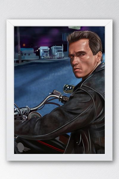 Saturn Pictură înrămată Terminator Arnold Schwarzenegger - Pictură poster film Terminator