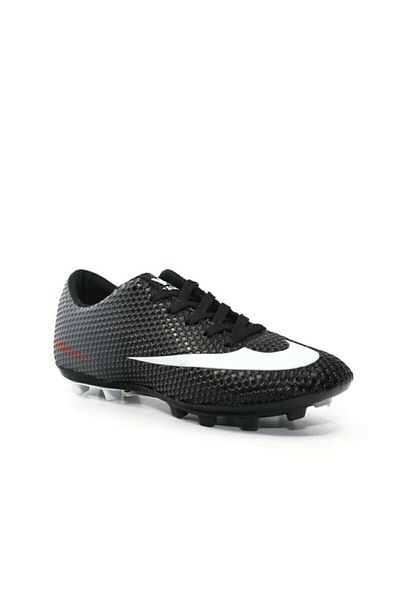 Walked Copii Turf Field Copii Crampon Astroturf Băieți Pantofi Sport Fotbal Walked Negru Alb
