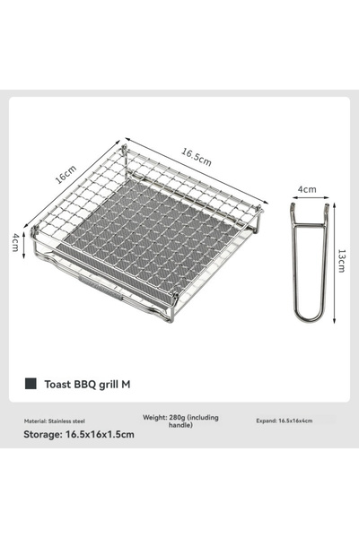 Choice US-1615 CAMPINGMOON شبكة شواء قابلة للطي من الفولاذ المقاوم للصدأ 304 ...
