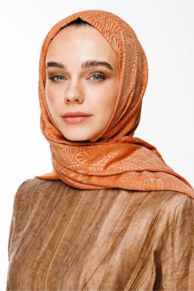 Mooncorn Mayra Pattern Double Sided Shawl Cinnamon-Beige