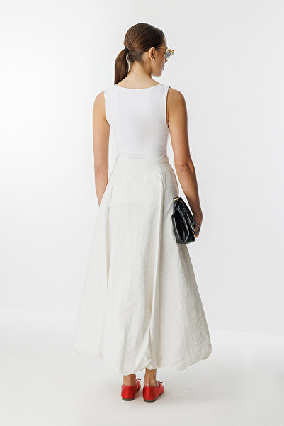 Hooopstore Linda Balloon Form Ecru Skirt