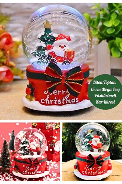 BiTon Toptan Mega Boy 2025 Yılbaşı Noel Baba ve Çam Ağacı Temalı Kar Püskürtm...