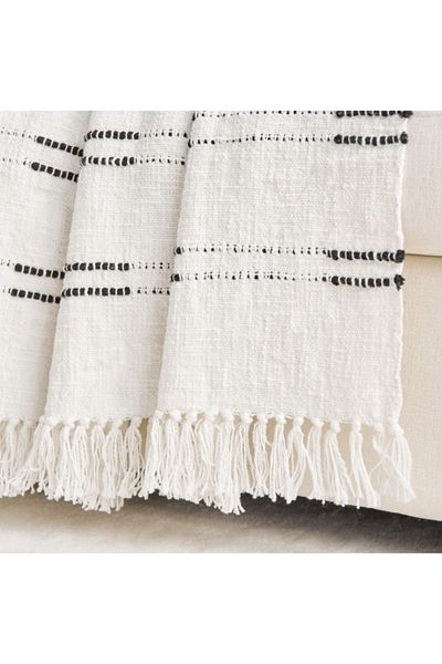 Home Box Albedo Cut Stripe Woven Throw 130x170 cm