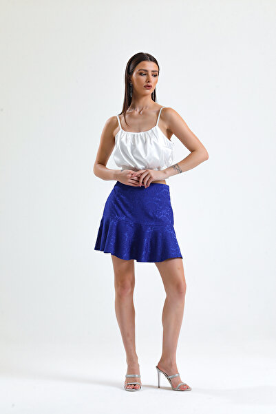 Sense Jakarli Kisa Volanli Etek_etk32608 Saks