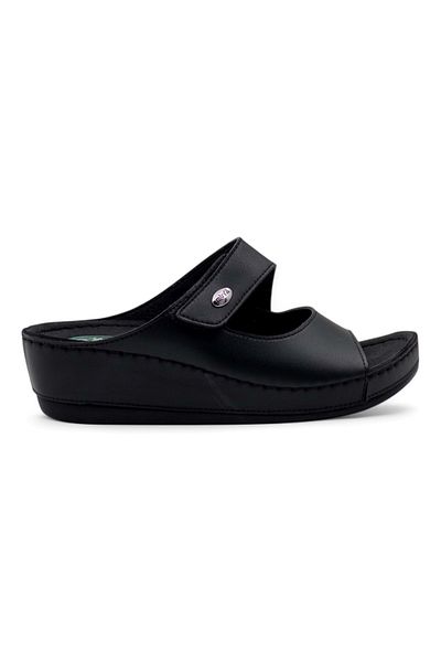Muya Papuci negri pentru femei cu talpă anatomică și suport cu gel - 4 anotimpuri Heel Spur