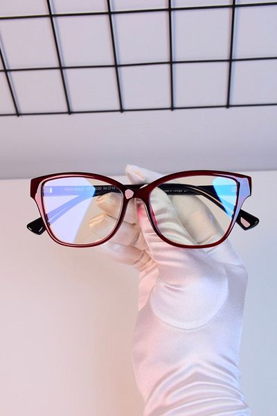 LOOKUP Blue Turkish Print Blue Light Protection Screen Unisex Optical Compatible Tr90 Translucent Transparent Glass 50-19-140