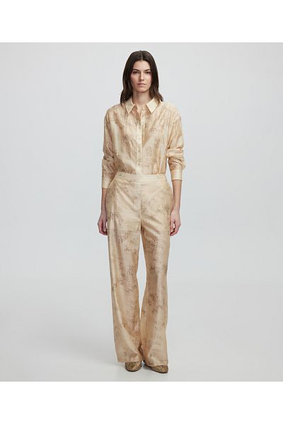 İpekyol Embroidered and Jacquard Pants