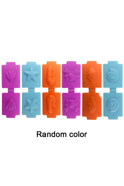 Choice 6pcs random color 4-25pcs Kids Play Dough Tool Kit Various Animal Molds Ocean Shell Shape Cutters Ro