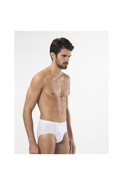 TÜREN 155 Ribana Kom Ανδρικό Slip Διπλό Πακέτο-λευκό