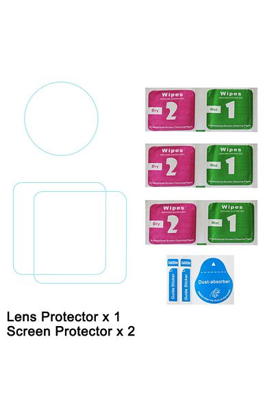 ORBMART E2085-1 Tempered Glass Screen Protector for DJI Action 2 Lens Protection Protective Film for DJI Osm