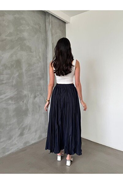 ZF BUTİK Довга спідниця-кльош - розкльошена зі зморшкуватою гумкою на талії