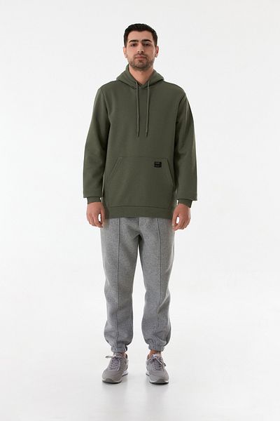 Fulla Moda Φούτερ με κουκούλα 3 κλωστών Basic Kangaroo Pocket