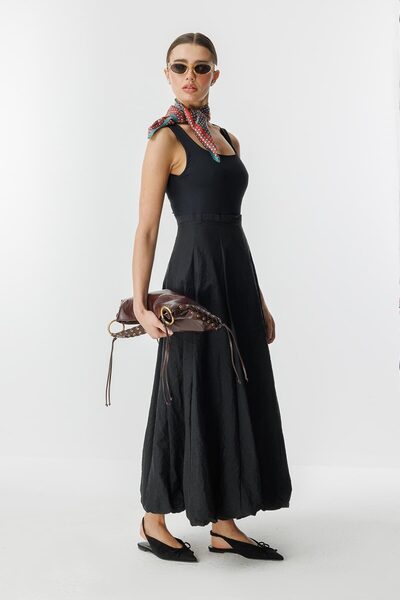 Hooopstore Linda Balloon Form Black Skirt