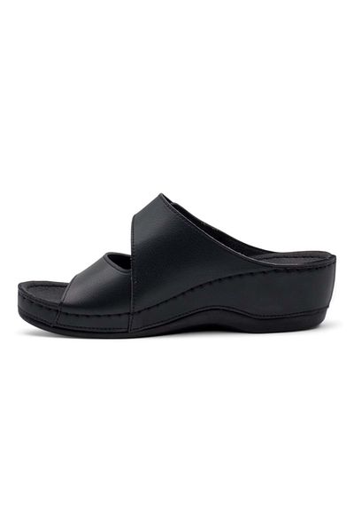 Muya Papuci negri pentru femei cu talpă anatomică și suport cu gel - 4 anotimpuri Heel Spur