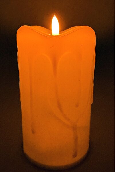 BeySüS Pilli Led Mum Kalın 15 Cm